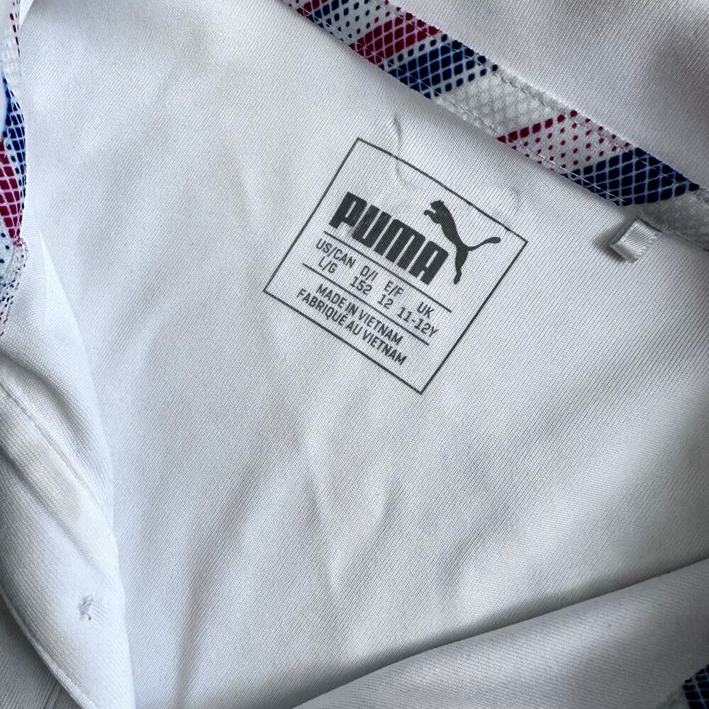 Puma Golf White Polo Shirt - Youth Large, Some Wear - Picture 4 of 7